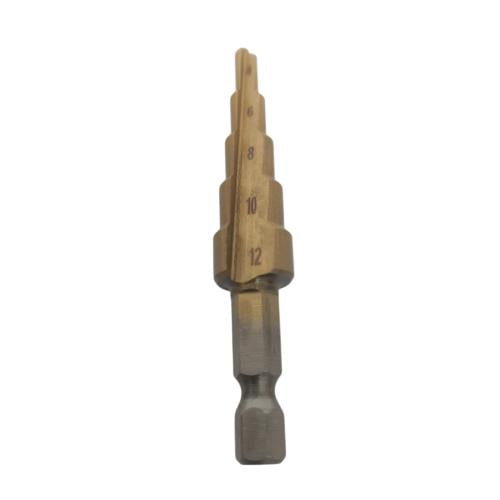 4 MM - 12 MM / NM Pagoda Mata Bor Besi Kayu PVC Spiral Step Cone Drill