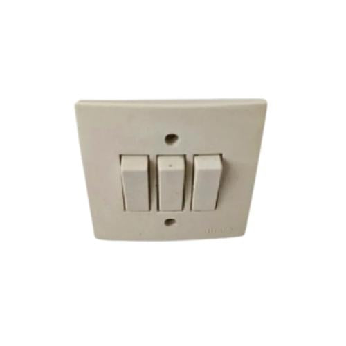 BROCO NG Saklar Triple 3 Gang Tanam IB Inbow Cream