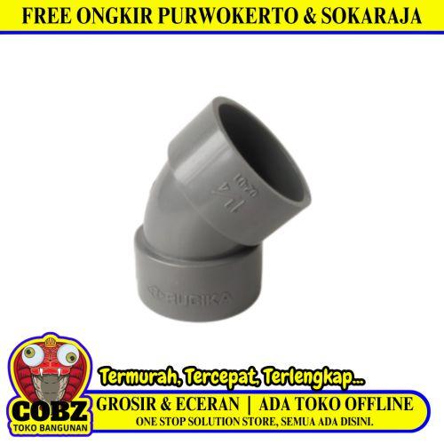 1 1/4 IN / RUCIKA D-45L Elbow Knee Keni 45 Derajat Fitting Pipa PVC Pcs