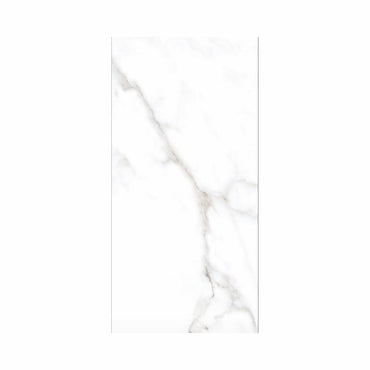 25 CM x 50 CM / UNO Catalina Keramik Dinding Datar Glossy White Dus