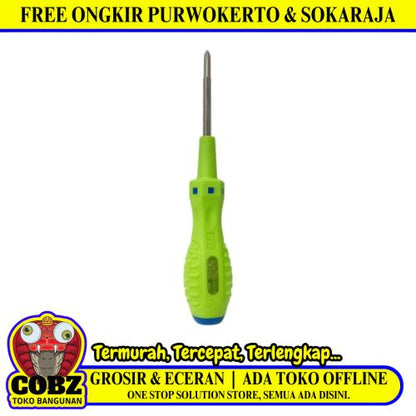 2 1/2 IN / SHENGWEI 02 Obeng Tespen AC Listrik Lampu Cahaya Plus Minus