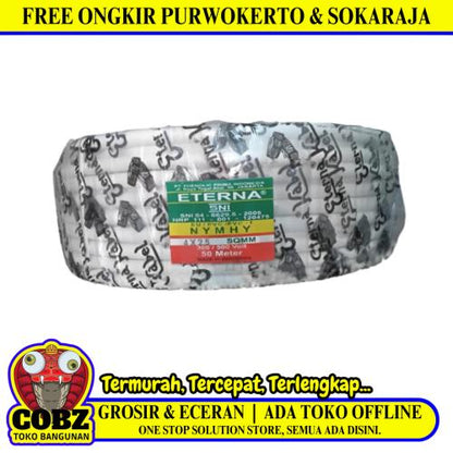 4 INTI x 2.5 MM x 50 M / ETERNA NYMHY Serabut Kabel Tembaga SNI Putih Roll