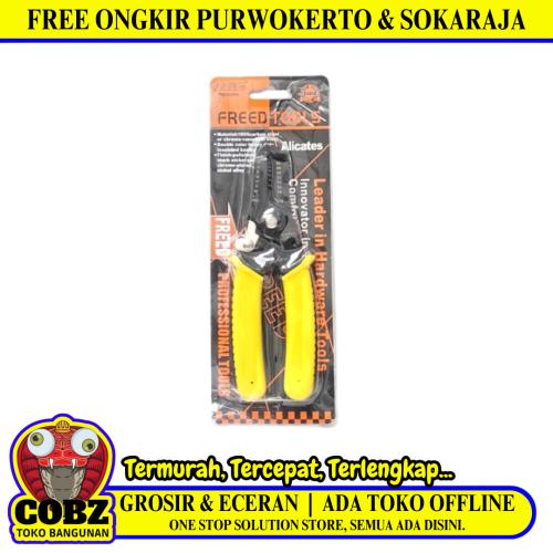7 IN / FREED Tang Crimping Kupas Potong Kulit Kabel Skun Ratchet