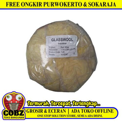 25 MM x 120 CM x 30 M / ECOWOOL Glasswool Busa Insulasi Peredam Suara Roll