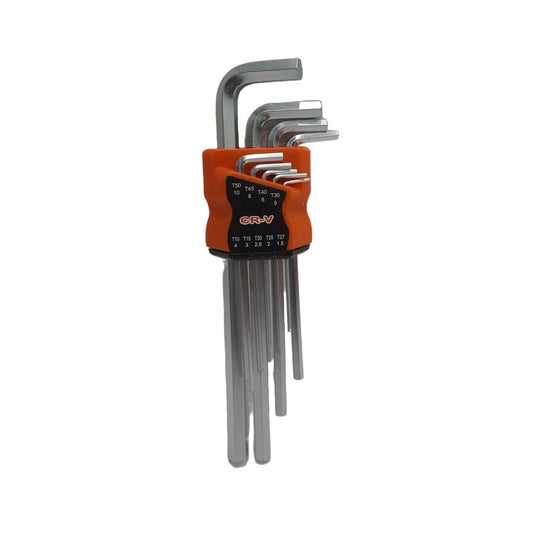 1.5 MM - 10 MM / XL TOOL Kunci L Hexagon Rata Panjang Wrench Screw Jenis Gagang 9 Pcs Set