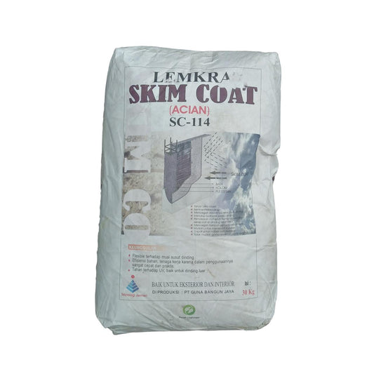 30 KG / LEMKRA SKIM COAT SC - 114 Semen Instant Acian Lantai Sak