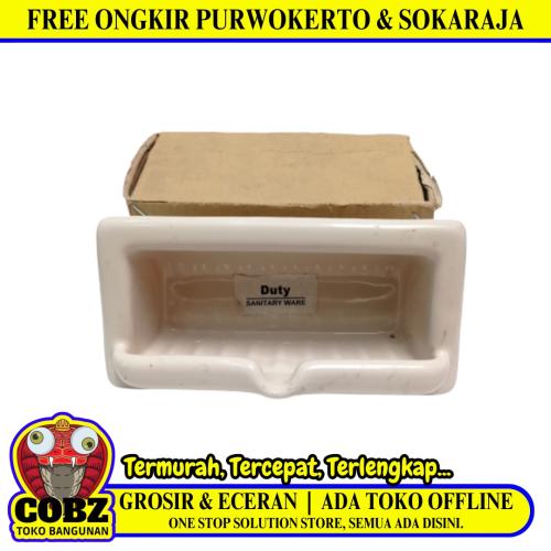 11 CM x 22 CM x 10 CM / DUTY Tempat Sabun Tanam Dinding Keramik Beige