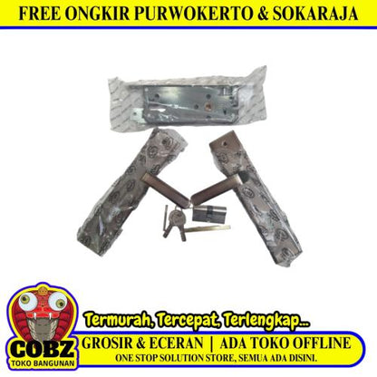 THS 913 SN / BN Handle Door Lock Tarikan Handle Kunci Pintu Besar Set