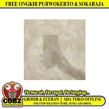 40 CM x 40 CM / ARWANA 7711 Keramik Lantai Rumah Glossy Cream Dus