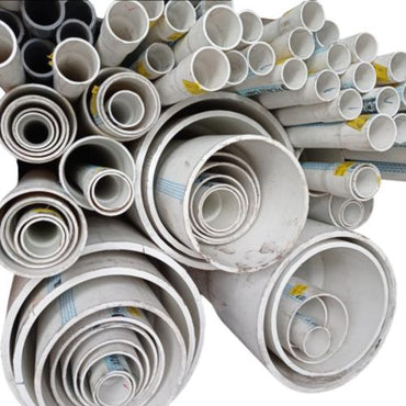 12 IN x 400 CM / RUCIKA AW Lis Biru Paralon PVC Putih Batang