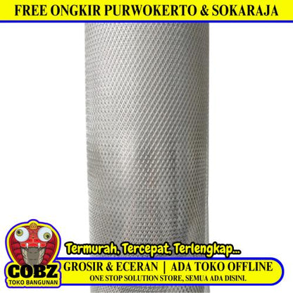 3 MM X 3 MM X 1M / NM Strimin Nyamuk Parabola Aluminium Silver Meter