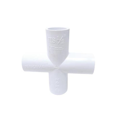 1/2 IN / NAKAMA Tee 4 Way Straight Fitting Pipa Hidroponik PVC Pcs
