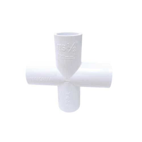 1/2 IN / NAKAMA Tee 4 Way Straight Fitting Pipa Hidroponik PVC Pcs