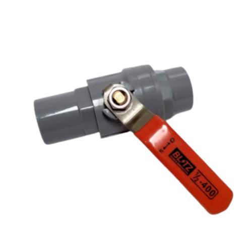 1/2 IN / BLITZ Stop Keran Polos Ball Valve Engkol Plastik PVC