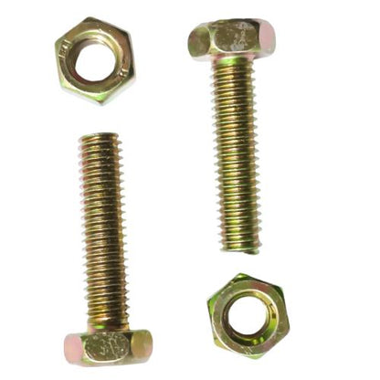 M 6 x 25 MM / TM Baut Mur Hexagon Bolt Nut Flat Head Kuning Biji