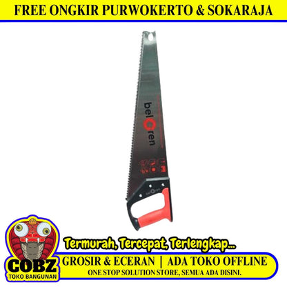 18 IN / BELGREN Gergaji Kayu Pohon Tangan Hand Saw Gagang Karet