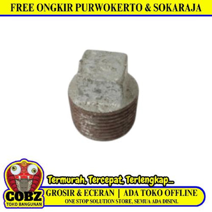 3/4 IN / G Plug Cap Tutup Dop Drat Luar Sambungan Fitting Pipa Besi