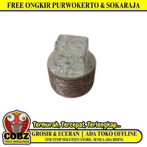 3/4 IN / G Plug Cap Tutup Dop Drat Luar Sambungan Fitting Pipa Besi