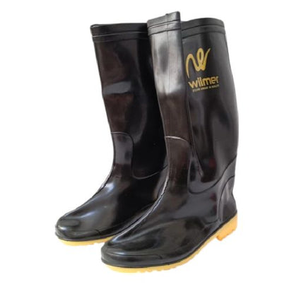 NO 41 / WILMER Sepatu Boot Kebun Pabrik Proyek Safety Karet Hitam Set