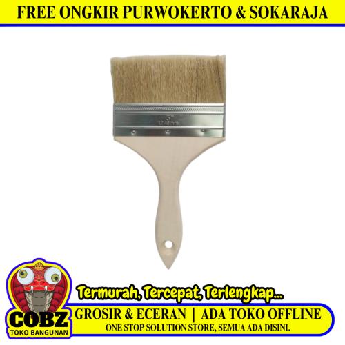 5 IN / CPT NATIONAL Kuas Cat Tembok Kayu Besi Air Acyrlic Paint Brush