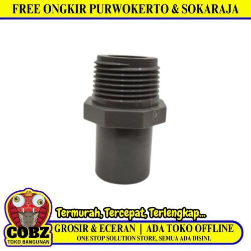 1 IN x 1/2 IN /  RUCIKA AW Sok Drat Luar Shock Valve Socket Fitting Pipa PVC