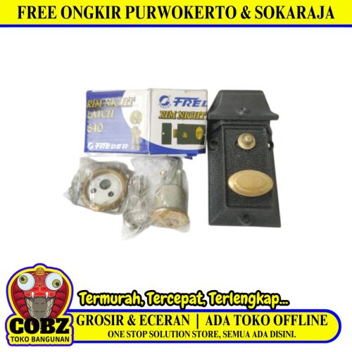 FREDER 640 Grendel Pintu Laci Lemari Otomatis Rim Night Latch