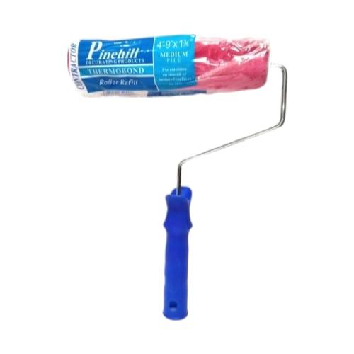 9 IN / PINEHILL Kuas Busa Roll Cat Tembok Kayu Besi Besar + Gagang Set