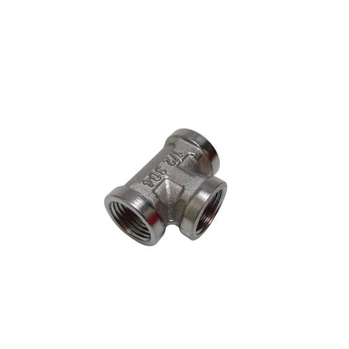 1/2 IN / NM Nepel Tee Drat Dalam Faucet Tee Fitting Pipa Stainless