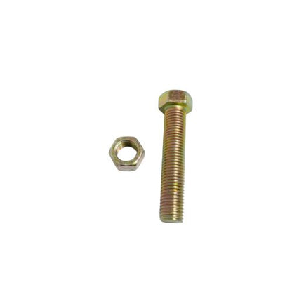 M 10 x 50 MM / TM Baut Mur Hexagon Bolt Nut Flat Head Kuning Biji