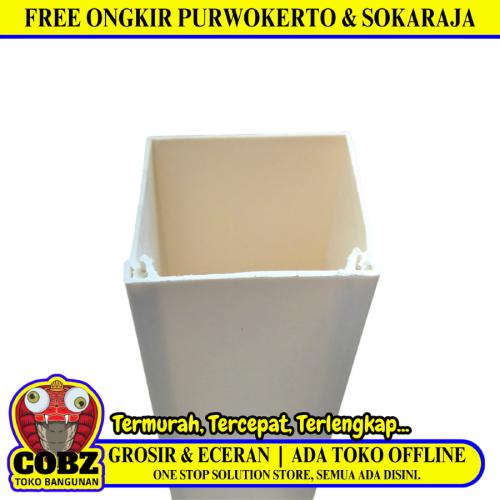 50 MM x 50 MM x 1700 MM / NISO Kabel Dak Ducting Trunking Protector Putih Batang