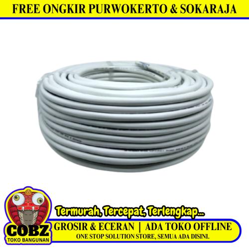 4 INTI x 0.75 MM x 50 M / KITANI NYMHY Serabut Kabel Tembaga SNI Putih Roll