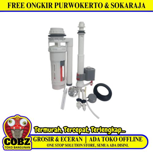 NM Alat Perlengkapan Kloset Monoblok Dual Flush Bulat Set