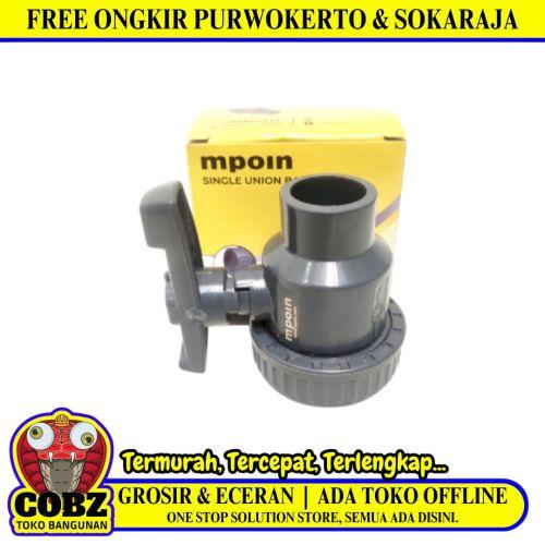 1/2 IN / MPOIN SINGLE Stop Kran Watermur Union Polos Plastik PVC
