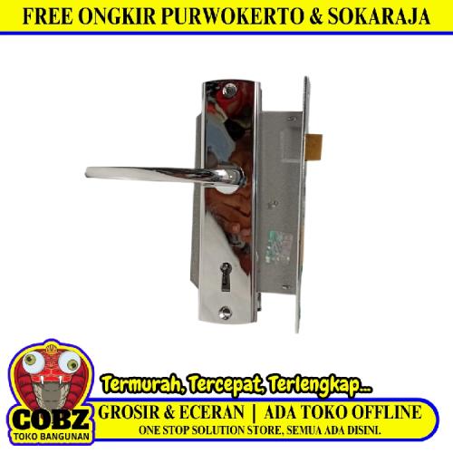 CAP KUDA MORTISE Handle Door Lock Tarikan Handle Kunci Pintu Besar Set