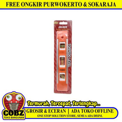 9 IN / SOLIGEN Penggaris Waterpass Alat Ukur Kemiringan Aluminium