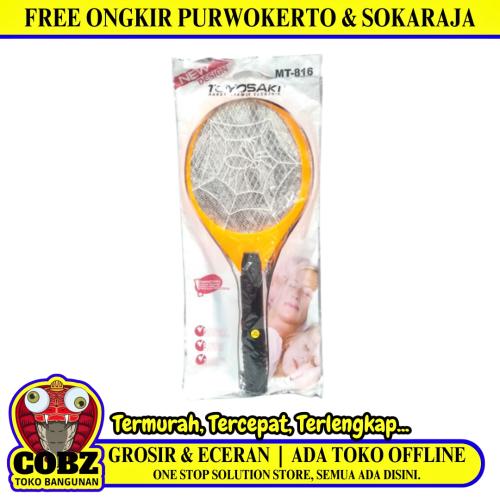 TOYOSAKI Mosquito Swatter Raket Nyamuk Cas Rechargeable Fitting Colok