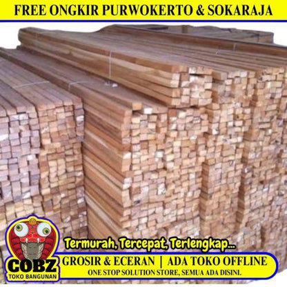 4 CM x 6 CM x 3 M / TM Kayu Kaso Usuk Plafon Sekat Batang