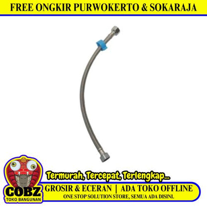 1/2 IN x 40 CM / SKL Selang Fleksibel Sink Hose Kloset Anyam Stainless