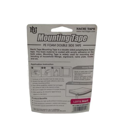 24 MM / NACHI Isolasi Bolak Balik Busa Double Foam Tape Hitam