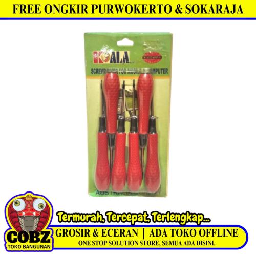 KOALA Obeng Reparasi Jam HP Komputer Kacamata 6 Pcs Set