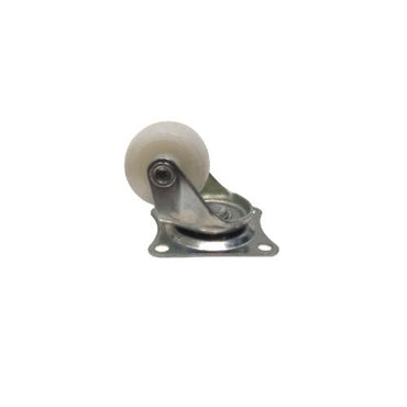 1 IN / TM Roda Hidup Trolly Non Rem Plat Nylon Putih