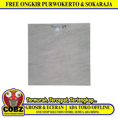 40 CM x 40 CM / Accura MURCIA Keramik Lantai Rumah Glossy Grey Dus