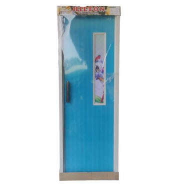 10 CM x 68 CM x 198 CM / HILTON Pintu Kamar Mandi PVC Biru + Cermin Set
