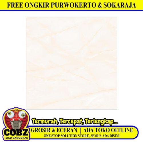 50 CM x 50 CM / UNO BELFAST Keramik Lantai Rumah Glossy Cream Dus