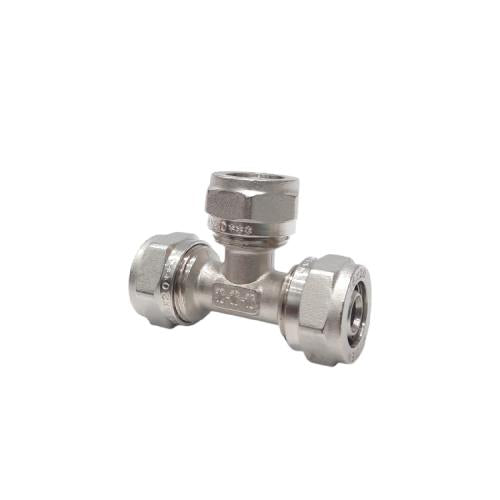T 16 / FIDEM Tee Sambungan Fitting Selang Pex Air Panas  Stainless