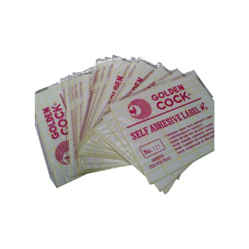 No. 123 / GOLDEN COCK Kertas Label Harga Pack