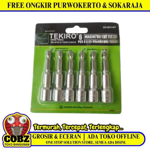 8 MM x 65 MM / TEKIRO Mata Bor Kunci Sok Baut Baja Roofing Hex Set