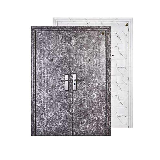 5 CM x 150 CM x 210 CM / FORTRESS MRBL FORT 150.12 DOUBLE Pintu Kamar Mandi Baja Putih Set