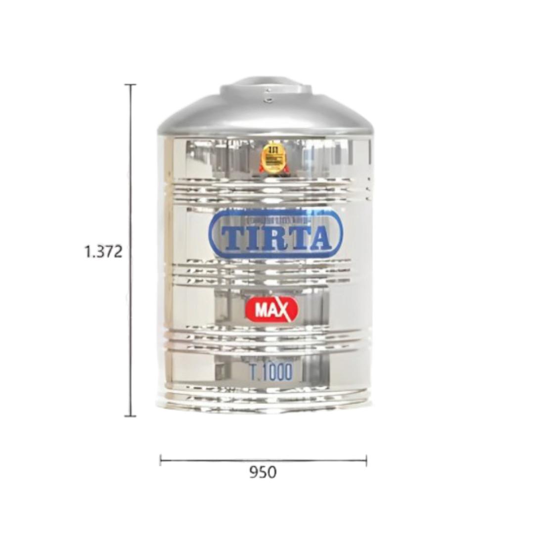 960 L / TIRTA T 1000 TK Water Torrent Tangki Air Stainless Penyangga + Acc Set