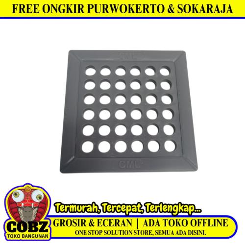 4 IN / CML Saringan Got Plat Floor Drain Plastik PVC Abu Abu